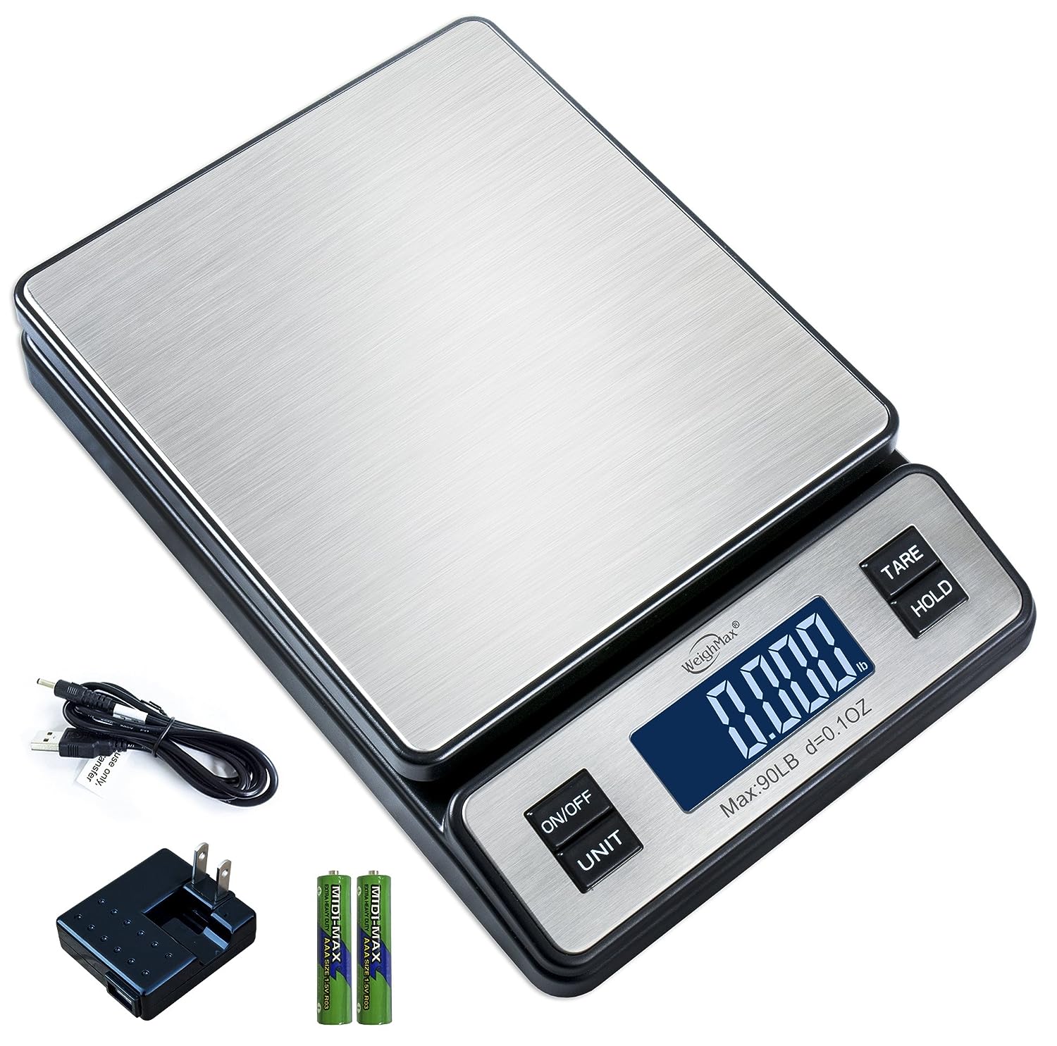 Weighmax W-2809 90 LB X 0.1 OZ Durable Stainless Steel [...]