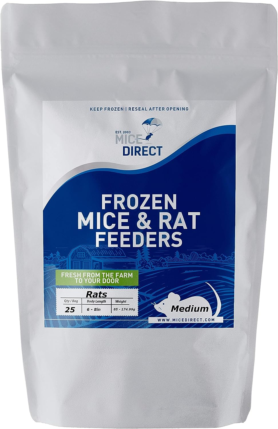 MiceDirect Frozen Rat Medium Feeder Food Adult Ball [...]