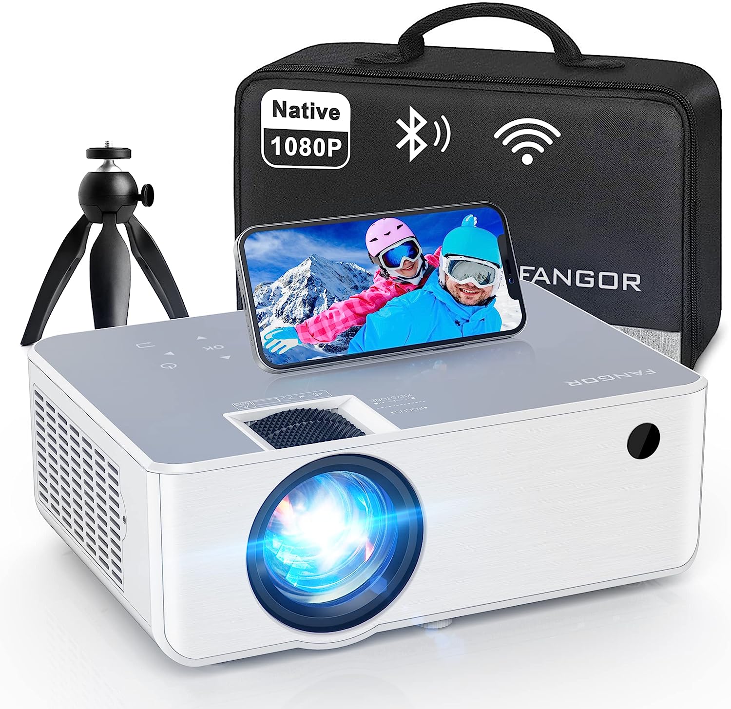 FANGOR 1080P HD Projector, WiFi Bluetooth Projectors, [...]