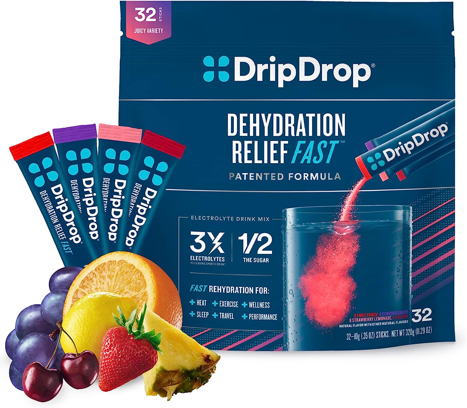 DripDrop Hydration - Electrolyte Powder Packets - [...]