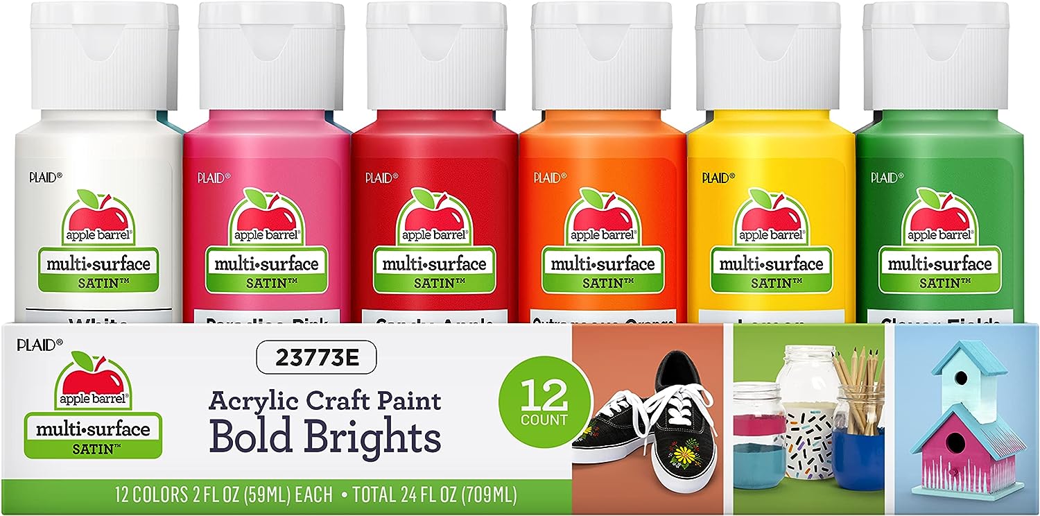 Apple Barrel Essentials Acrylic Paint Set, 12
