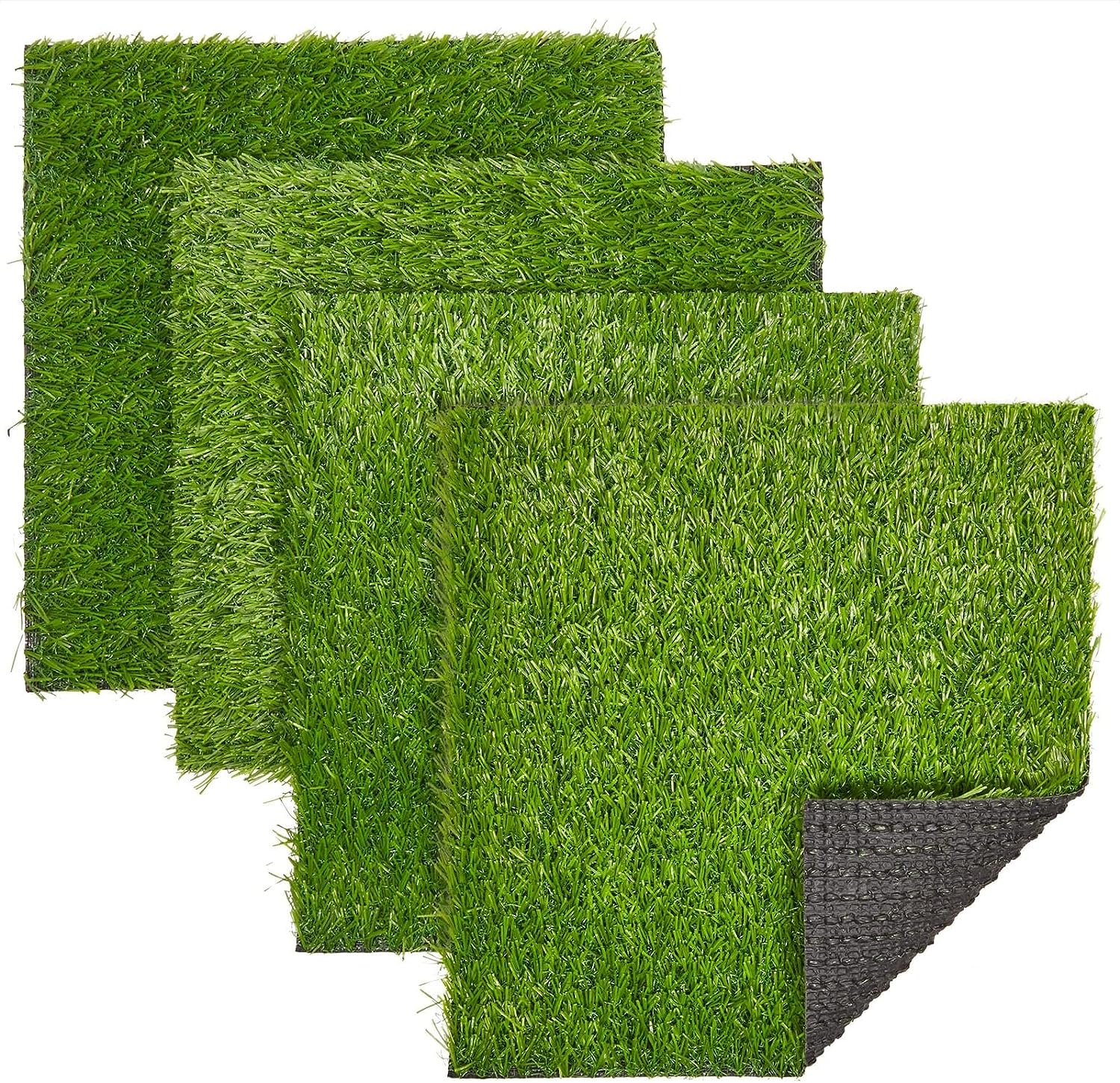 Juvale 4-Pack Artificial Grass Mat Squares, 12x12-Inch [...]