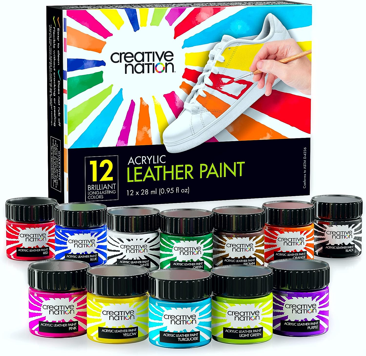 Creative Nation 12 Colors Acrylic Leather Paint for [...]