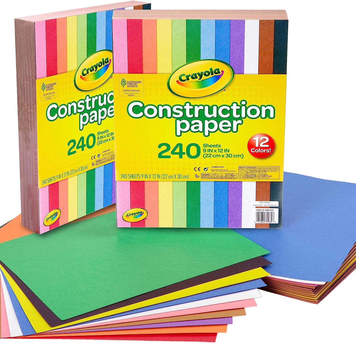 Crayola Construction Paper, 240 Count, Bulk School [...]