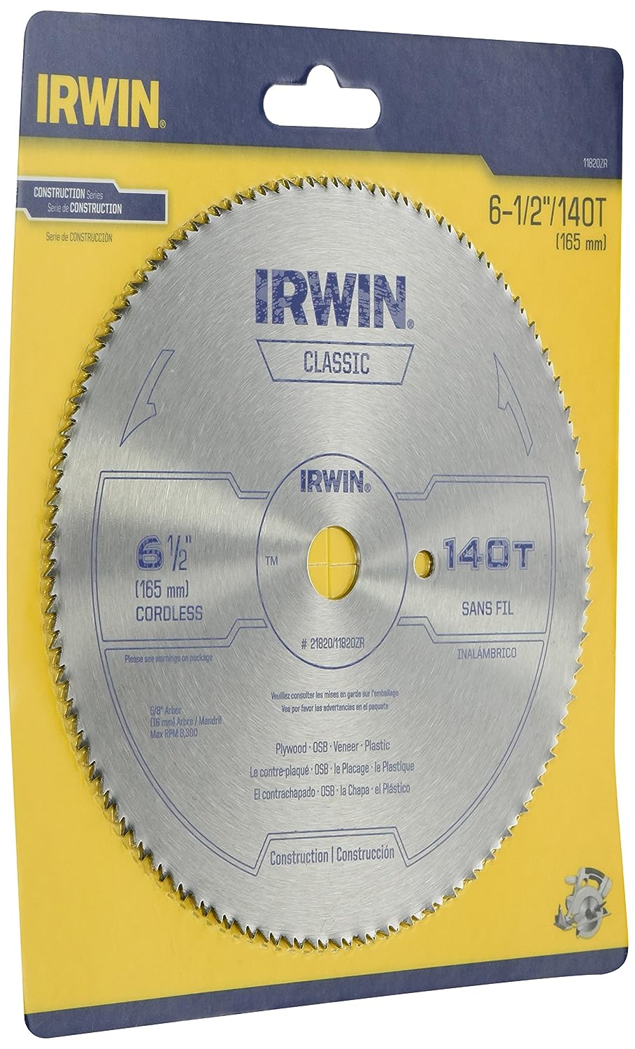 Irwin 11820ZR 6-1/2-Inch 140 Tooth TFG Plastic, [...]