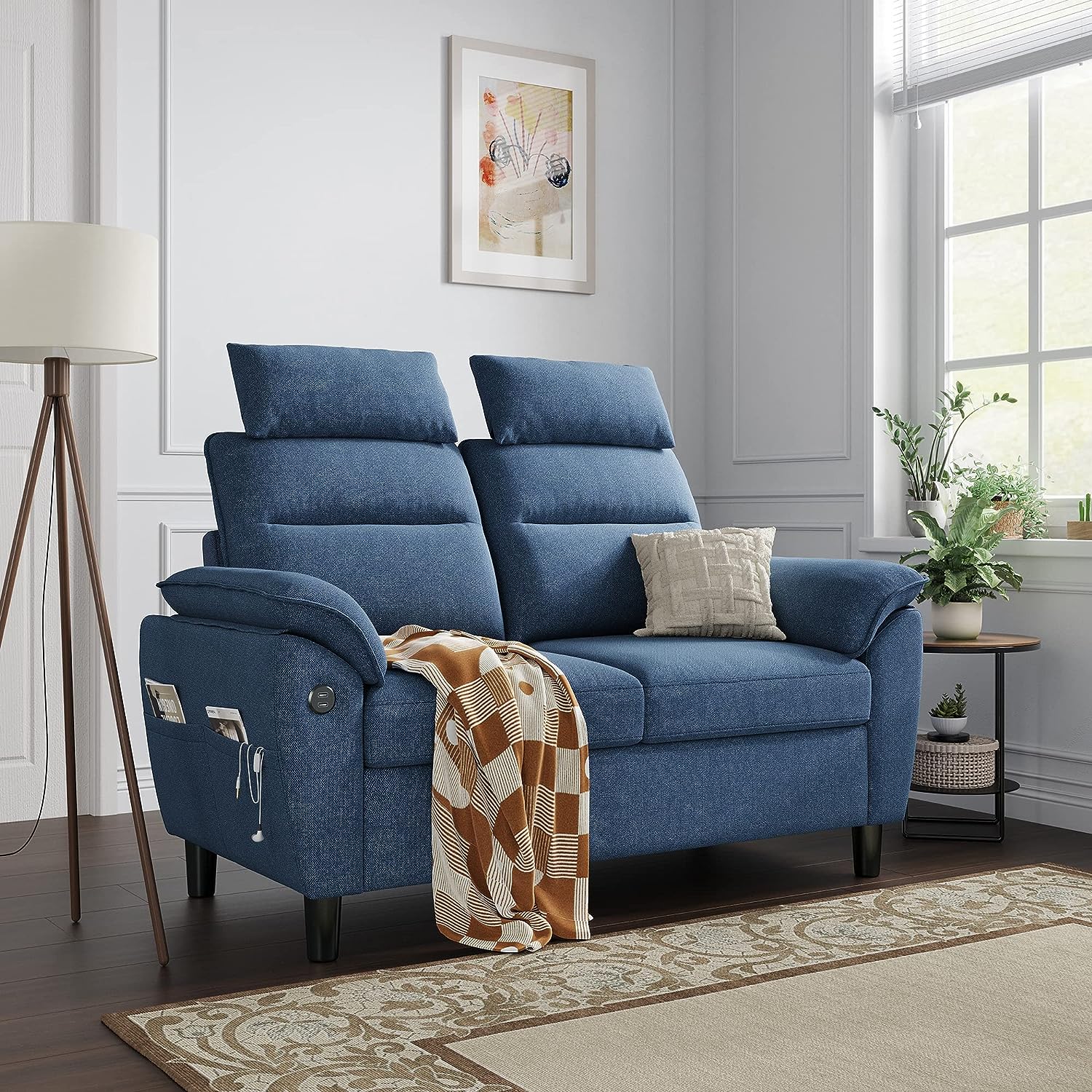 LINSY HOME Loveseat Sofa, Small Sofa with 2 USB [...]