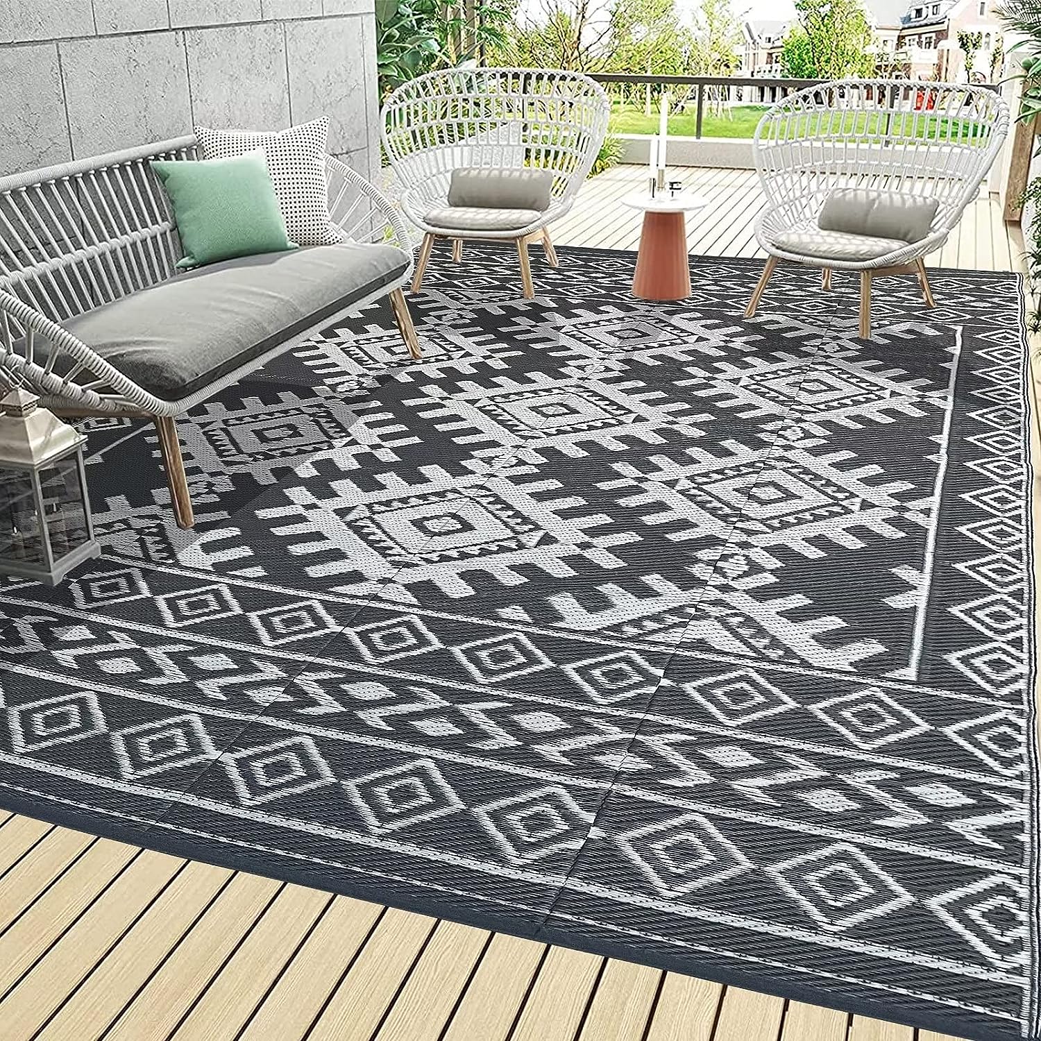 Outdoor Rugs for Patio Clearance - 5'x8' Waterproof [...]