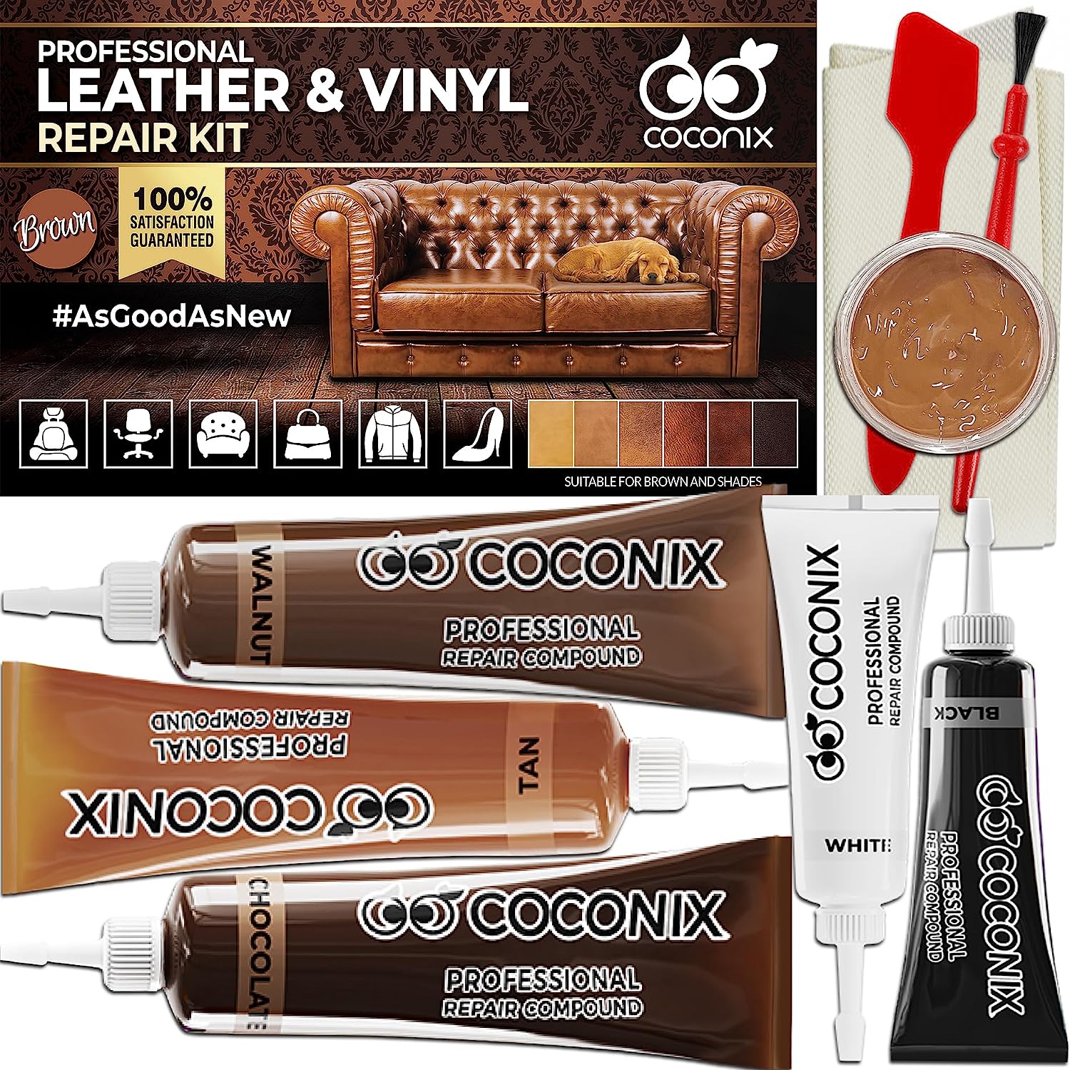 COCONIX Brown Leather and Vinyl Repair Kit - Restorer [...]