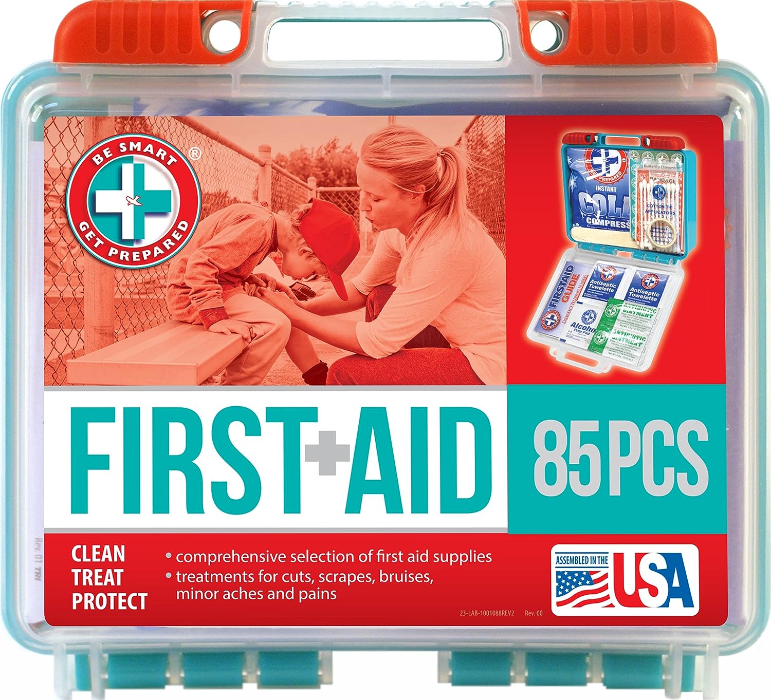 Be Smart Get Prepared 85 Piece First Aid Kit: Clean, [...]