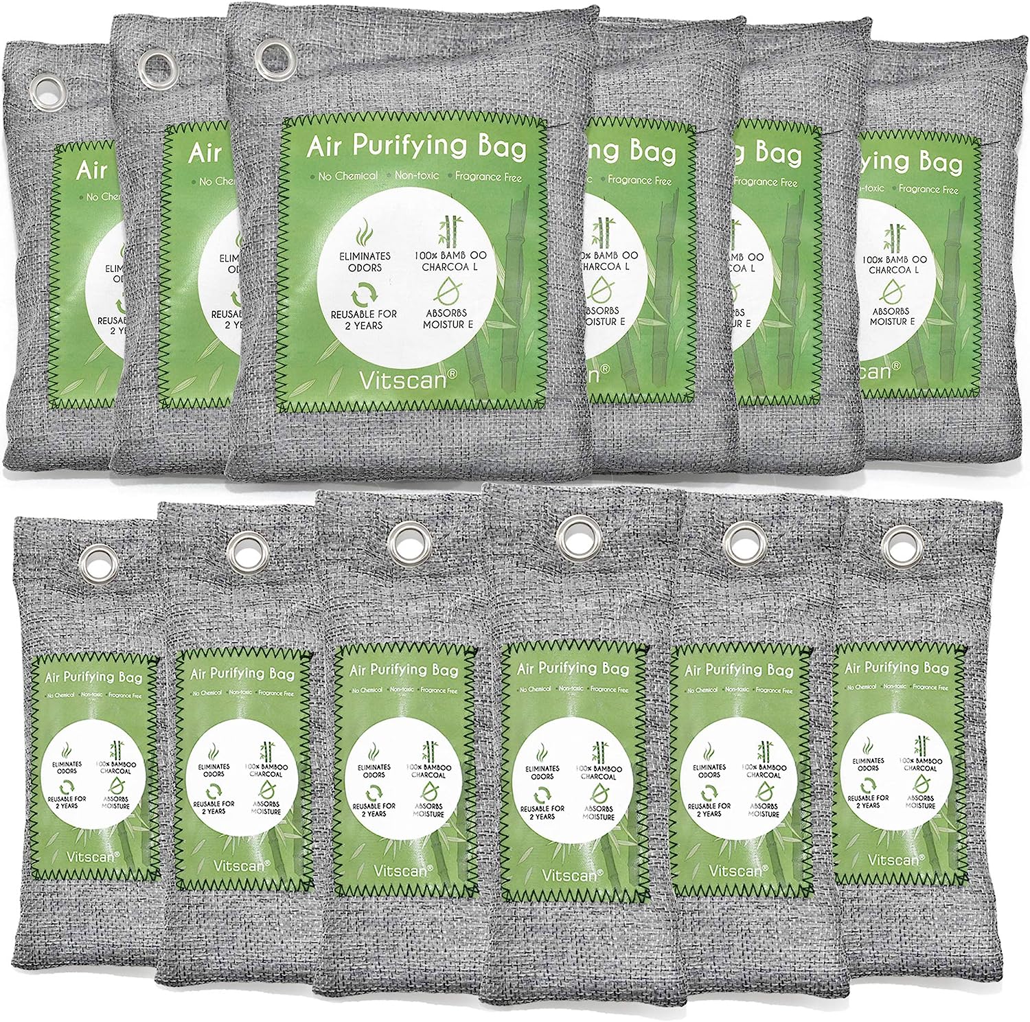12 Pack Bamboo Charcoal Air Purifying Bag, Activated [...]