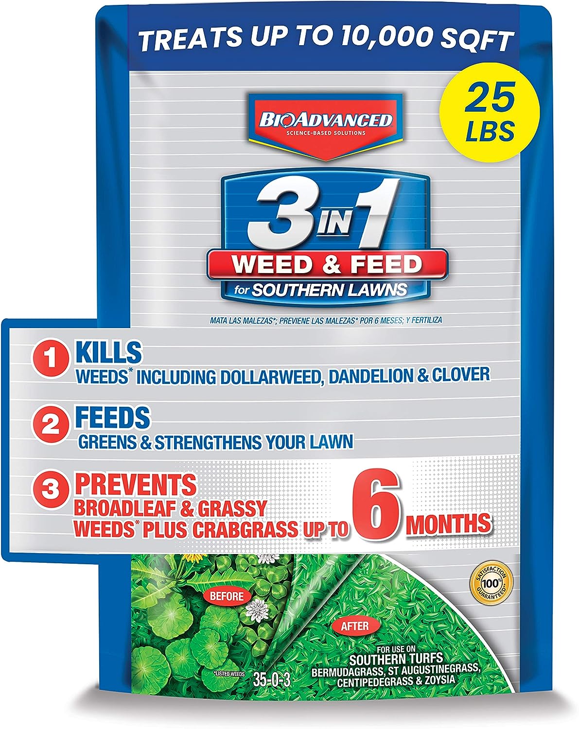 BioAdvanced 3-In-1 Weed and Feed for Southern Lawns, [...]