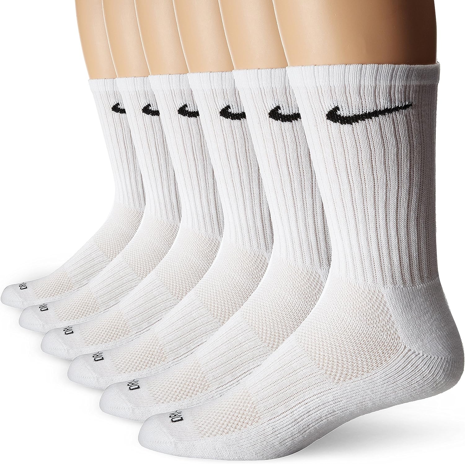 Nike unisex-adult mens Dri-fit Crew 6-pair Pack